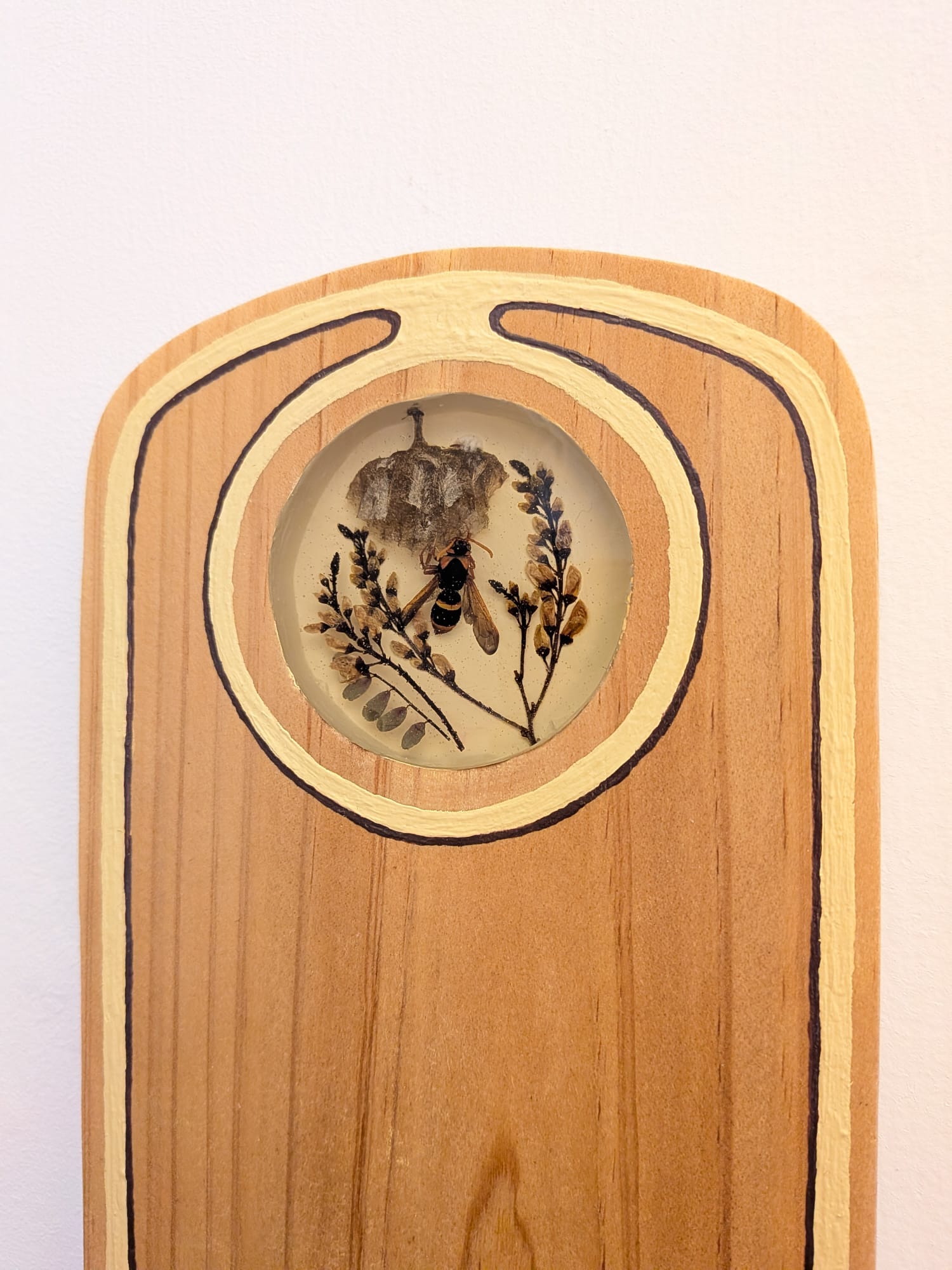 Altar 1 — Wall mounted altar. Wood, acrylic, resin, organic materials.
