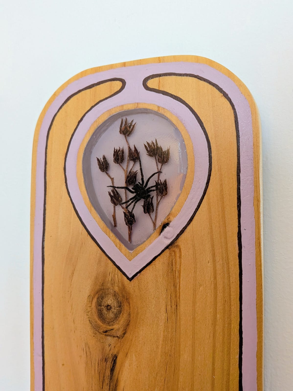 Altar 3 — Wall mounted altar. Wood, acrylic, resin, organic materials.